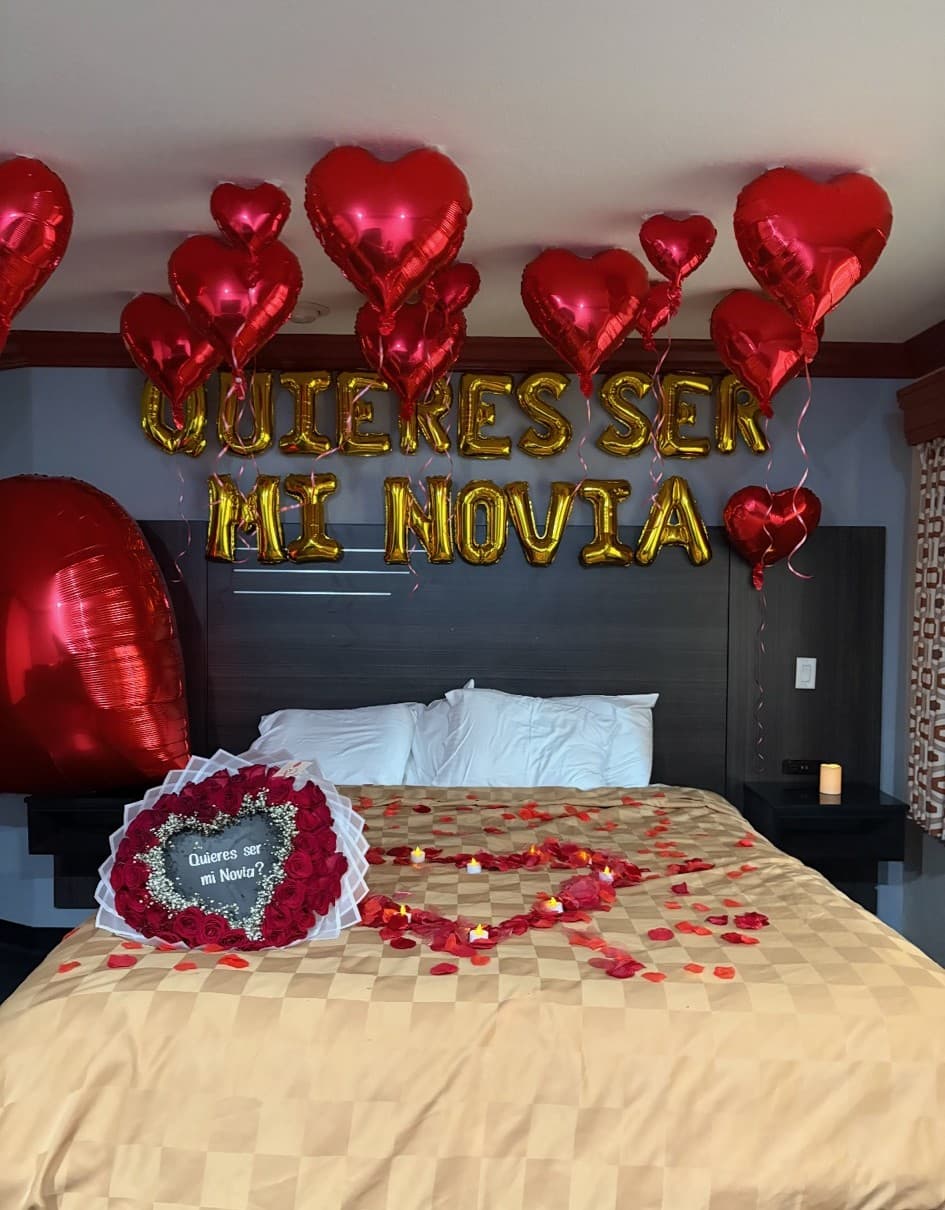 Romantic balloon decorations